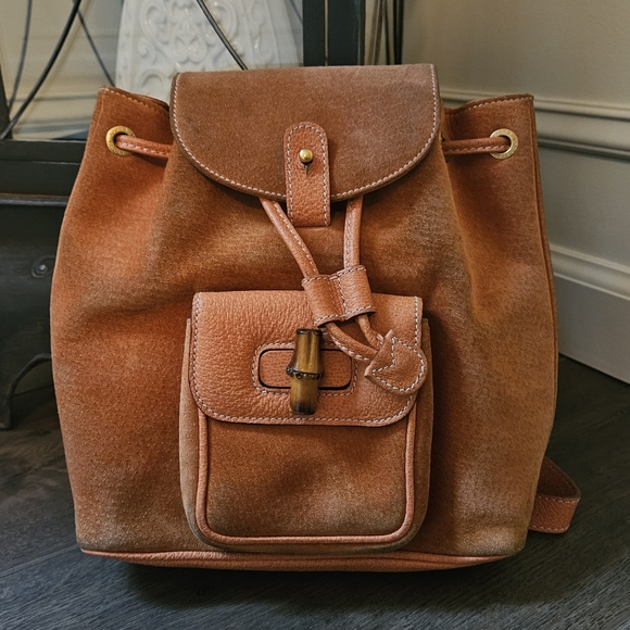 Gucci Suede Backpack in burnt Orange - Picture 1 of 15